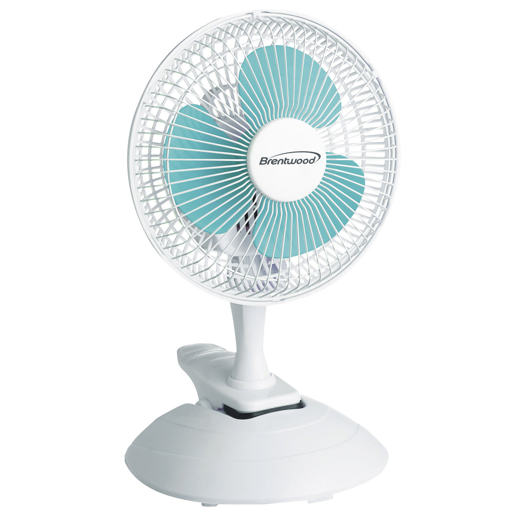 Brentwood Kool Zone  6 Inch Mini Clip On Table Fan