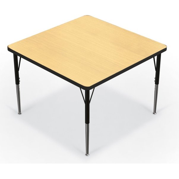 Activity Table - 36'' Square - Fusion Maple Top Surface - Black Edgeband - BALT