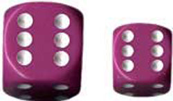 Chessex Mfg Co Llc -  D6 -- 12Mm Opaque Dice - Light Purple/White - 36Ct