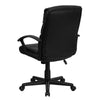 Mid-Back Black LeatherSoft Swivel Task Office Chair with Arms - Flash Furniture