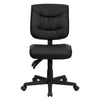 Mid-Back Black LeatherSoft Multifunction Swivel Ergonomic Task Office Chair - Flash Furniture