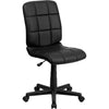 Mid-Back Black Quilted Vinyl Swivel Task Office Chair - Flash Furniture