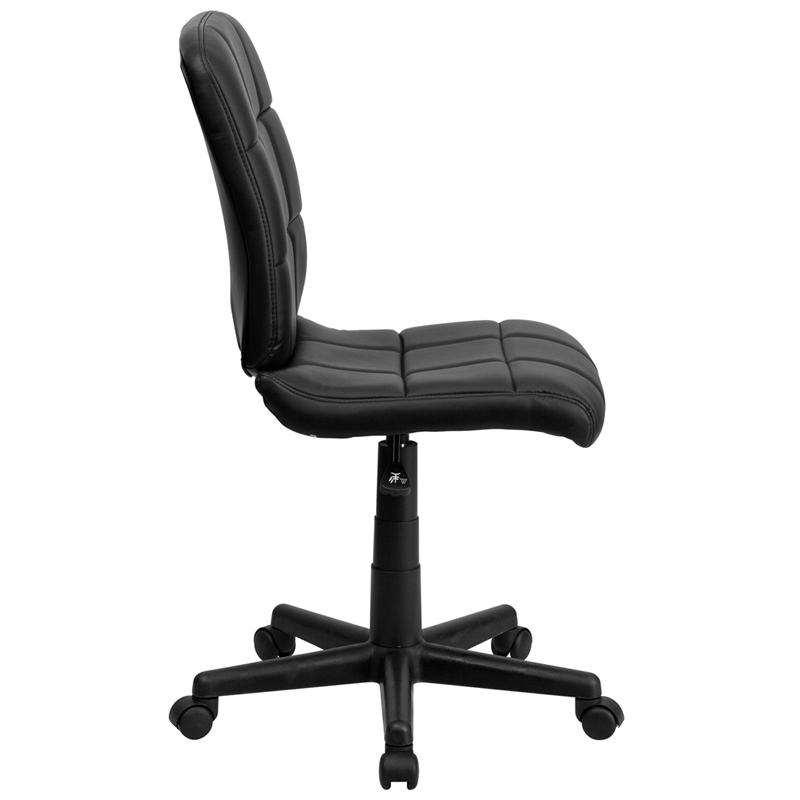 Mid-Back Black Quilted Vinyl Swivel Task Office Chair - Flash Furniture