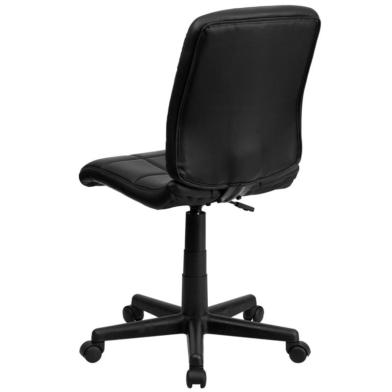 Mid-Back Black Quilted Vinyl Swivel Task Office Chair - Flash Furniture