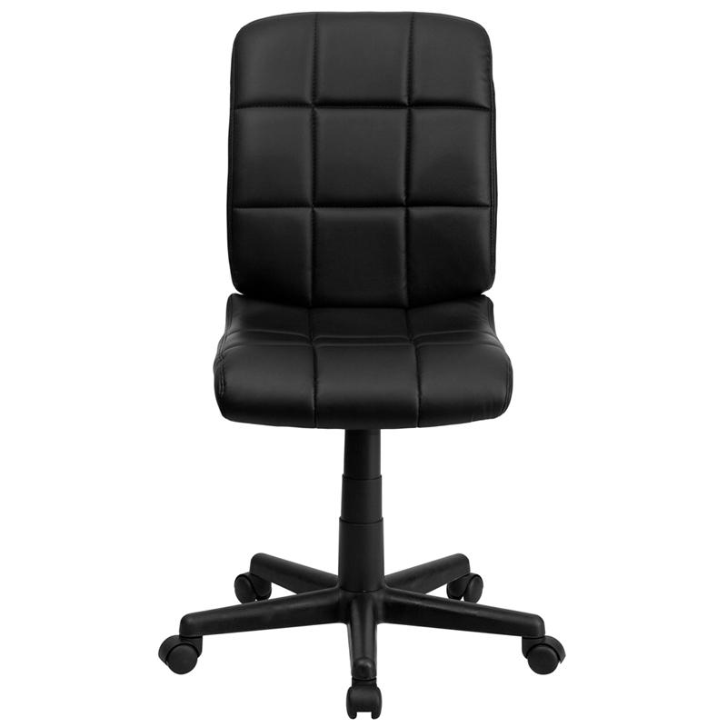 Mid-Back Black Quilted Vinyl Swivel Task Office Chair - Flash Furniture