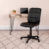 Mid-Back Black Quilted Vinyl Swivel Task Office Chair - Flash Furniture