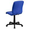 Mid-Back Blue Quilted Vinyl Swivel Task Office Chair - Flash Furniture