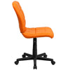Mid-Back Orange Quilted Vinyl Swivel Task Office Chair - Flash Furniture