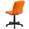 Mid-Back Orange Quilted Vinyl Swivel Task Office Chair - Flash Furniture