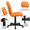 Mid-Back Orange Quilted Vinyl Swivel Task Office Chair - Flash Furniture