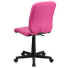 Mid-Back Pink Quilted Vinyl Swivel Task Office Chair - Flash Furniture