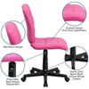 Mid-Back Pink Quilted Vinyl Swivel Task Office Chair - Flash Furniture