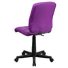 Mid-Back Purple Quilted Vinyl Swivel Task Office Chair - Flash Furniture