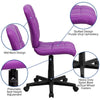 Mid-Back Purple Quilted Vinyl Swivel Task Office Chair - Flash Furniture