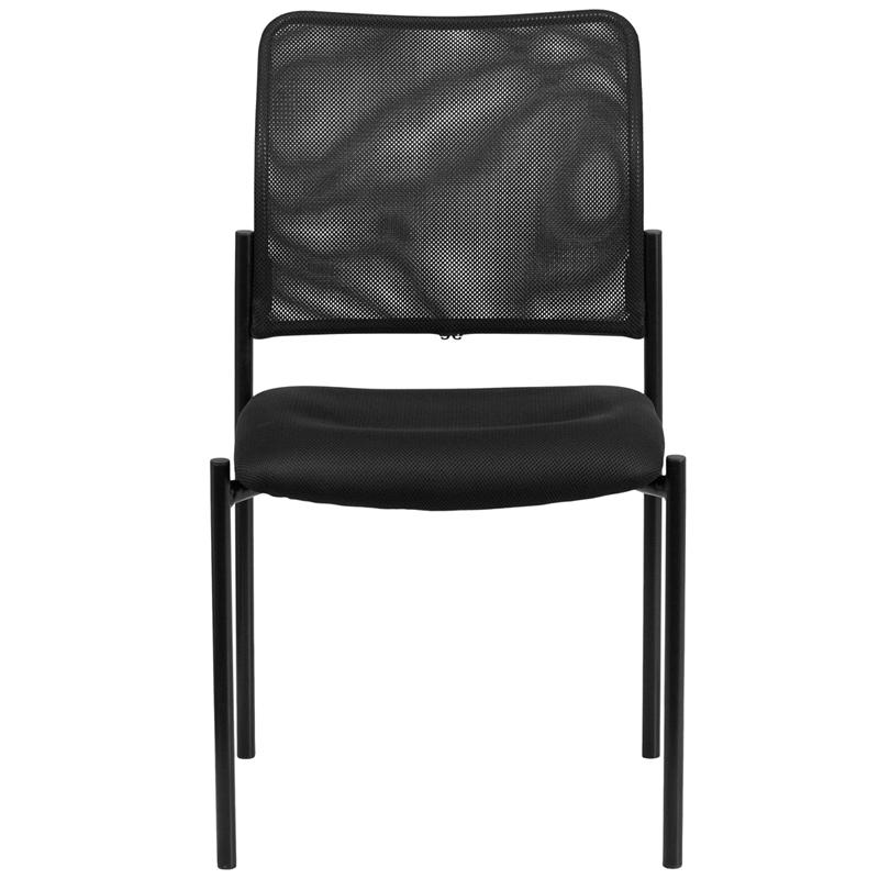 Comfort Black Mesh Stackable Steel Side Chair - Flash Furniture