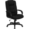 High Back Black Fabric Executive Swivel Office Chair with Arms - Flash Furniture