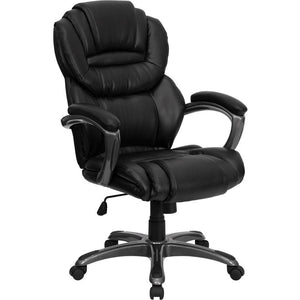 High Back Black LeatherSoft Executive Swivel Ergonomic Office Chair with Arms - Flash Furniture