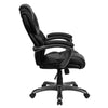 High Back Black LeatherSoft Executive Swivel Ergonomic Office Chair with Arms - Flash Furniture