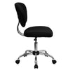 Mid-Back Black Mesh Padded Swivel Task Office Chair with Chrome Base - Flash Furniture