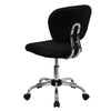 Mid-Back Black Mesh Padded Swivel Task Office Chair with Chrome Base - Flash Furniture