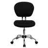 Mid-Back Black Mesh Padded Swivel Task Office Chair with Chrome Base - Flash Furniture