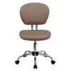 Mid-Back Coffee Brown Mesh Padded Swivel Task Office Chair with Chrome Base - Flash Furniture