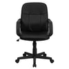 Mid-Back Black Glove Vinyl Executive Swivel Office Chair with Arms - Flash Furniture