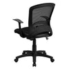 Mid-Back Designer Black Mesh Swivel Task Office Chair with Arms - Flash Furniture