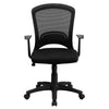 Mid-Back Designer Black Mesh Swivel Task Office Chair with Arms - Flash Furniture