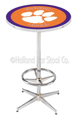 Holland Bar Stool L216 Clemson 42" Tall - 30" Top Pub Table with Chrome Finish