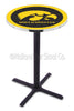 Holland Bar Stool L211 University of Iowa 42" Tall - 30" Top Pub Table with Black Wrinkle Finish