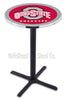 Holland Bar Stool L211 Ohio State University 42" Tall - 30" Top Pub Table with Black Wrinkle Finish