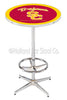 Holland Bar Stool L216 University of Southern California 42" Tall - 30" Top Pub Table with Chrome Finish