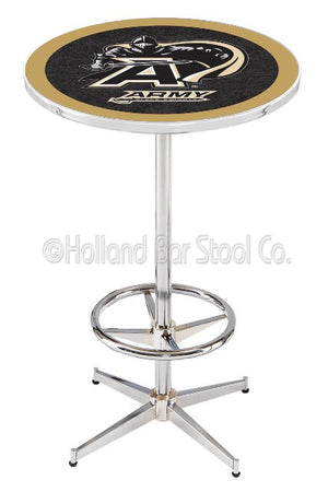 Holland Bar Stool L216 US Military Academy 42" Tall - 30" Top Pub Table with Chrome Finish
