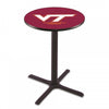 Holland Bar Stool L211 Virginia Tech University 42" Tall - 30" Top Pub Table with Black Wrinkle Finish
