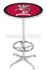 Holland Bar Stool L216 University of Wisconsin (Badger) 42" Tall - 30" Top Pub Table with Chrome Finish