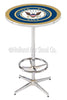 Holland Bar Stool L216 United States Navy 42" Tall - 30" Top Pub Table with Chrome Finish