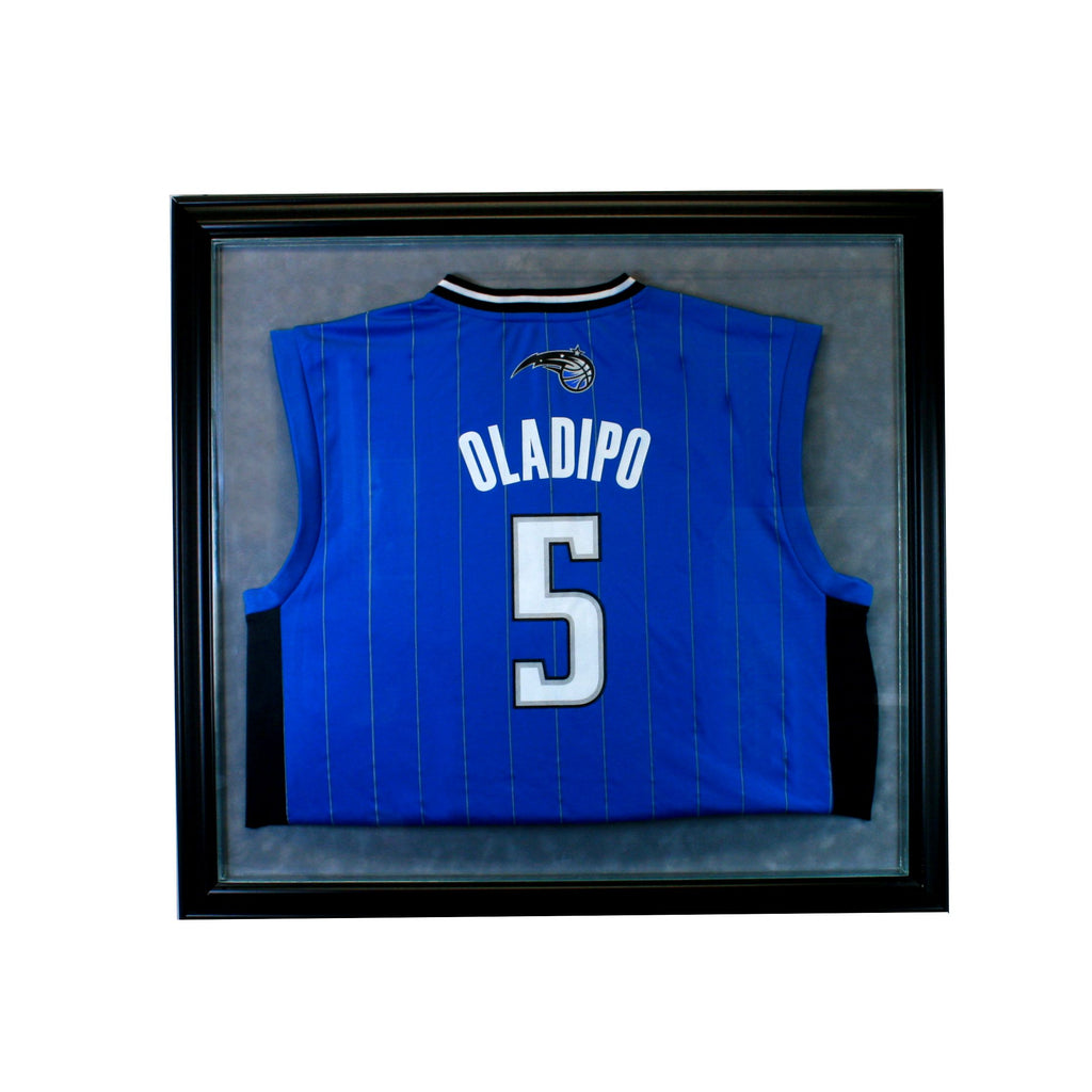 Half Fold Jersey Display Case with Black Moulding