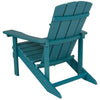 Commercial All-Weather Poly Resin Wood Adirondack Chair in Sea Foam - Flash Furniture
