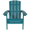 Commercial All-Weather Poly Resin Wood Adirondack Chair in Sea Foam - Flash Furniture