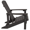 All-Weather Poly Resin Wood Adirondack Chair in Slate Gray - Flash Furniture