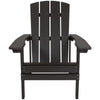 All-Weather Poly Resin Wood Adirondack Chair in Slate Gray - Flash Furniture