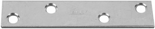 Stanley Hardware 4 in. X .63 in. Zinc Plated Mending Plates Without Screws  272732