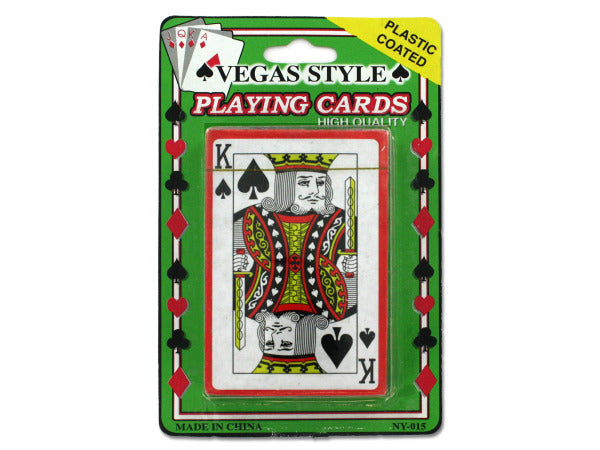 Bulk Buys Plastic coated playing cards - Pack of 96