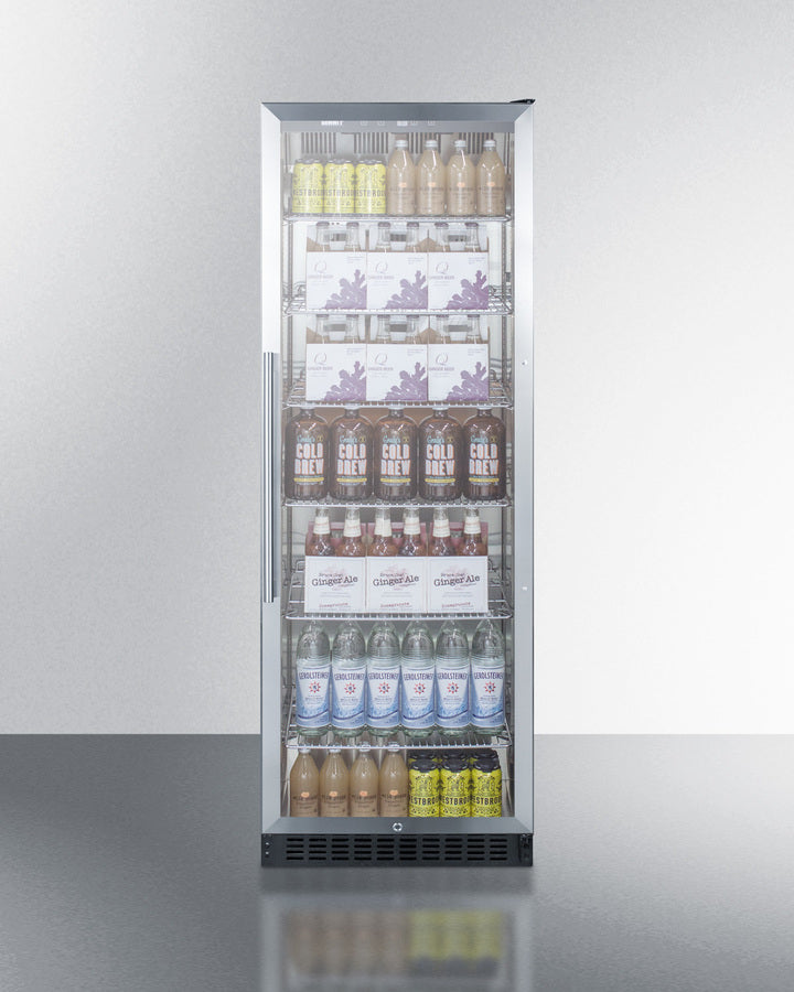 Commercial Beverage Merchandiser With 14.5 Cu.Ft. Capacity, Digital Thermostat And Self-Closing Door - SCR1401 Summit Commercial