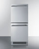 15'' Wide Indoor/Outdoor ADA Compliant Drawer Refrigerator In Stainless Steel - ADRD15 Summit