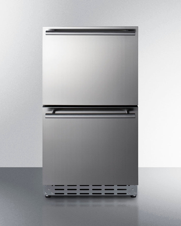 18'' Wide Indoor/Outdoor ADA Compliant Drawer Refrigerator In Stainless Steel - ADRD18 Summit