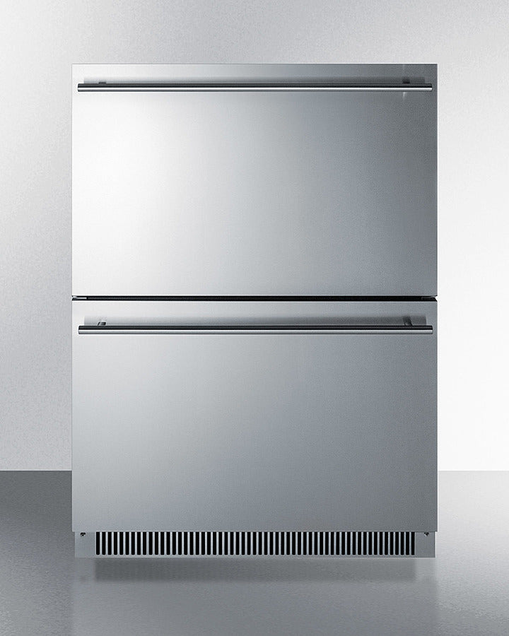 24'' Wide Indoor/Outdoor ADA Compliant Drawer Refrigerator In Stainless Steel - ADRD24 Summit