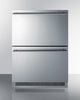 24'' Wide Indoor/Outdoor ADA Compliant Drawer Refrigerator In Stainless Steel - ADRD24 Summit