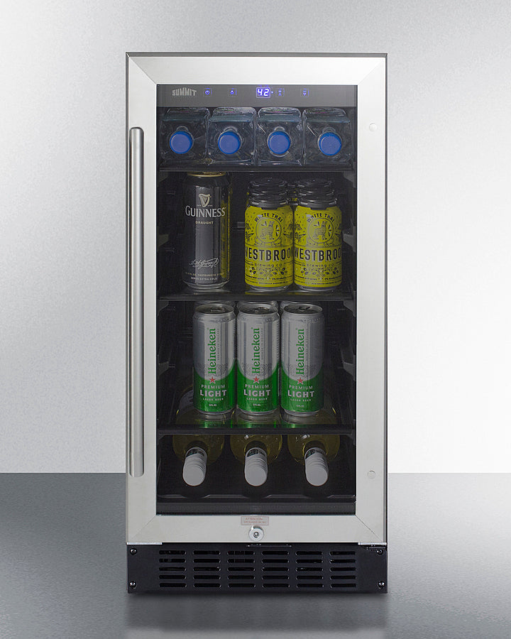 15'' Wide ADA Compliant Built-In Undercounter Beverage Center - ALBV15CSS Summit